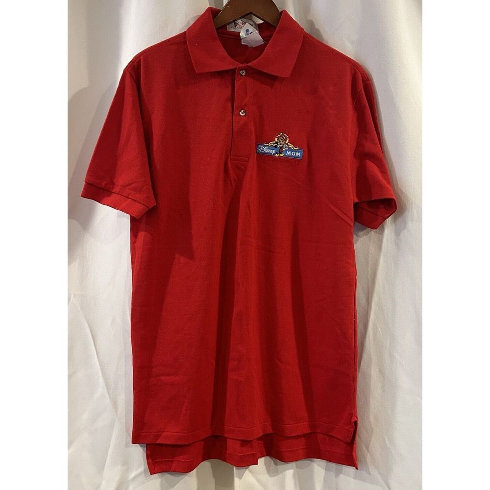 Disney Parks Mickey Mouse Polo Shirt Men's Red Short Sleeve Size Large NWT